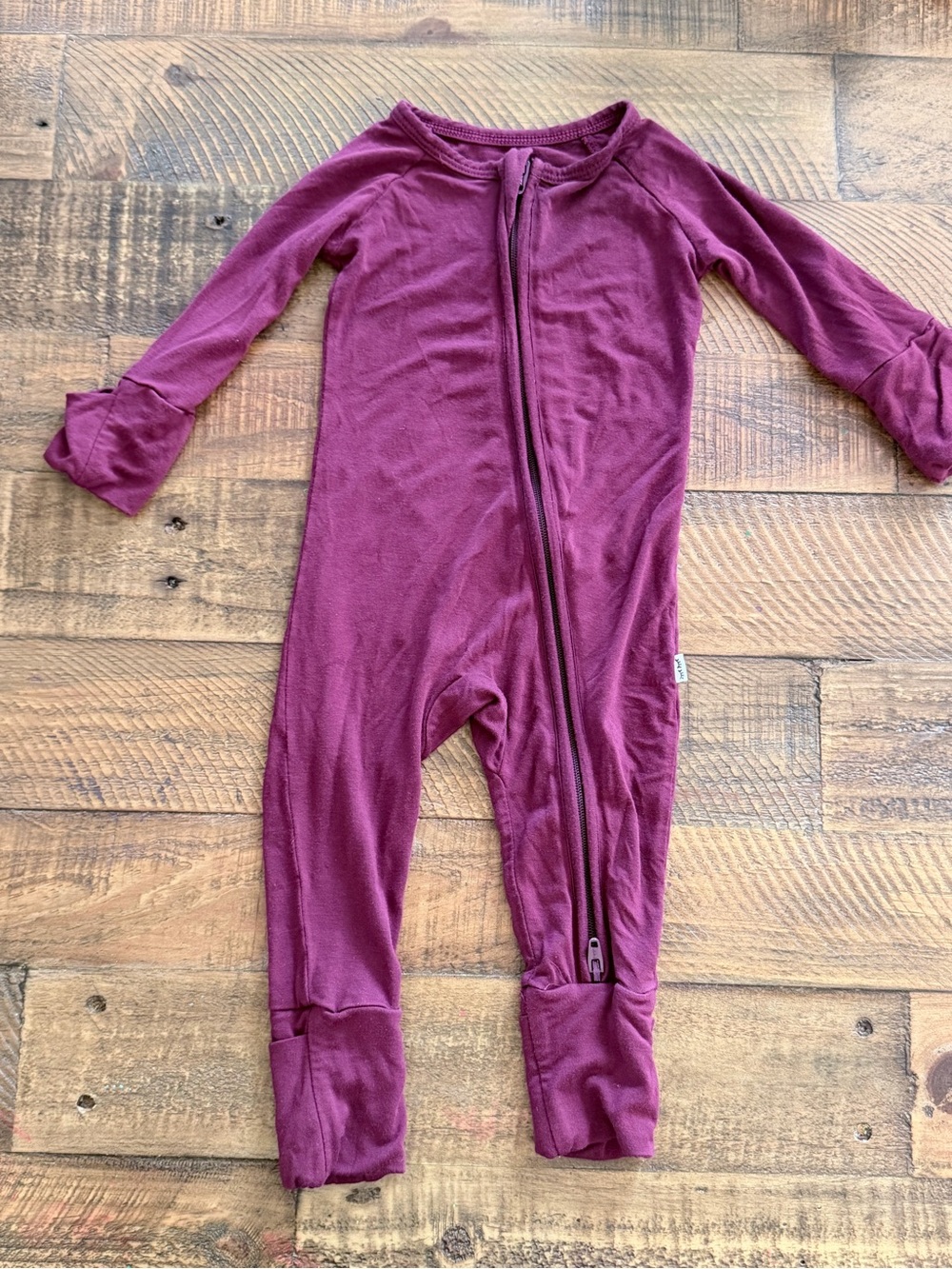 Little Sleepies Plum Zip One-Piece Pajamas